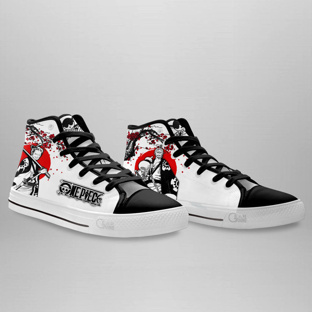 Zoro Wano Arc Classic High-Top Sneakers - Custom Anime Design