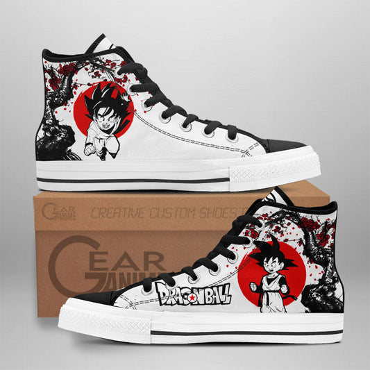 Goten Classic High-Top Sneakers - Custom Anime Design