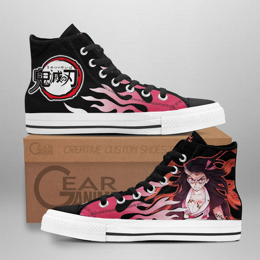 Nezu Demon Classic High-Top Sneakers - Custom Anime Design