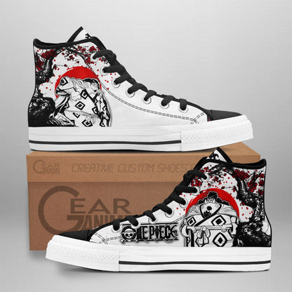 Jinbe Classic High-Top Sneakers - Custom Anime Design