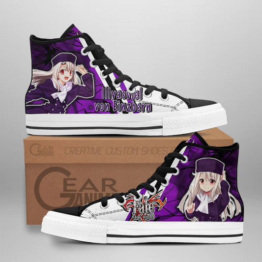 Illyasviel von Einzbern Classic High-Top Sneakers - Custom Anime Design