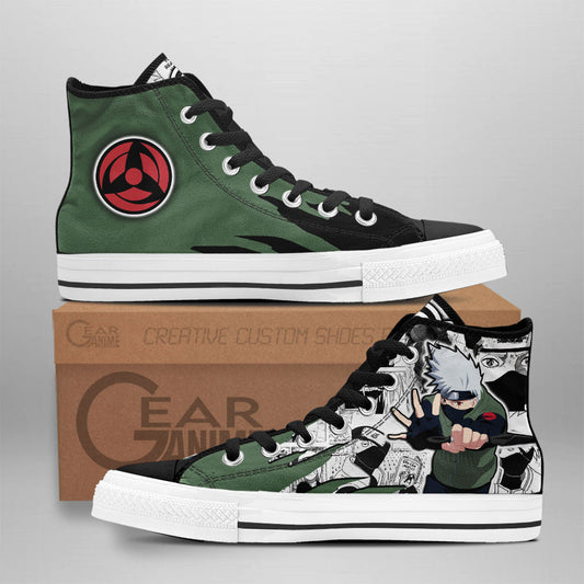 Kakashi Hatake Classic High-Top Sneakers - Custom Anime Design