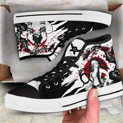 Gyutaro and Daki High-Top Shoes Anime Custom