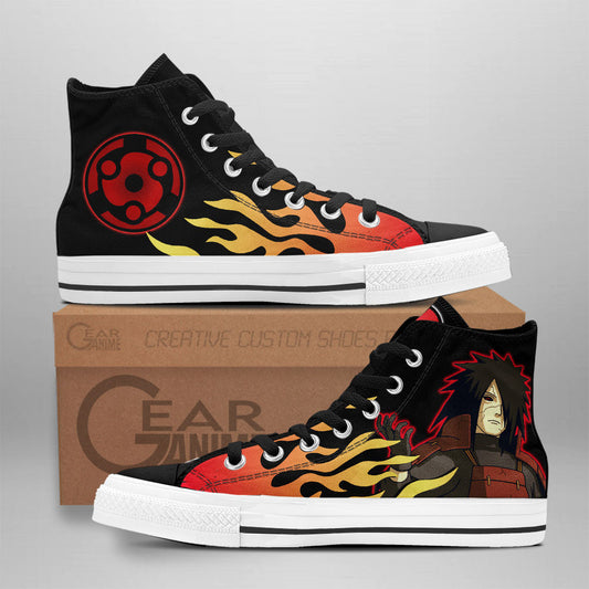 Madara Uchiha Classic High-Top Sneakers - Custom Anime Design