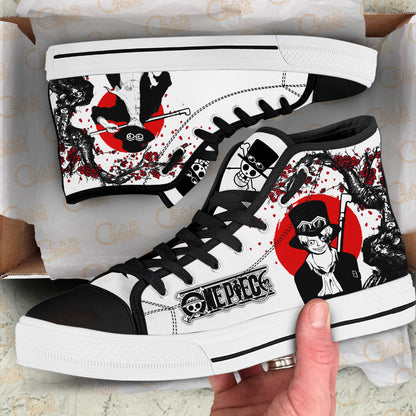 Sabo Classic High-Top Sneakers - Custom Anime Design