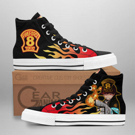 Shinra Kusakabe High-Top Shoes Anime Custom