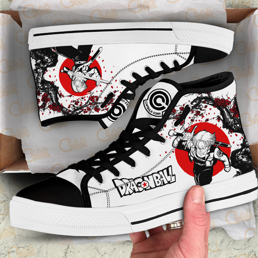Trunks Classic High-Top Sneakers - Custom Anime Design