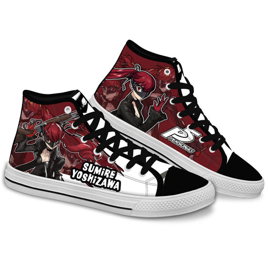 Persona Sumire Yoshizawa Anime Custom High Top Shoes Gear Anime