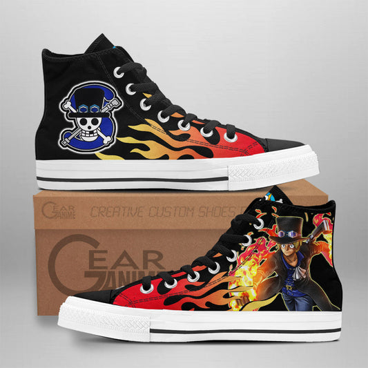 Sabo Classic High-Top Sneakers - Custom Anime Design