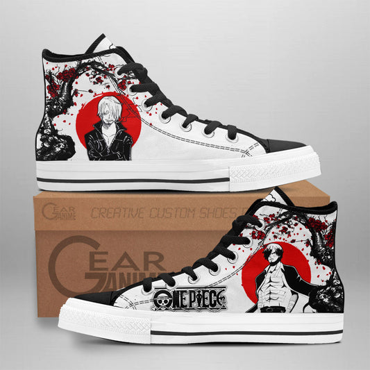 Sanji Classic High-Top Sneakers - Custom Anime Design