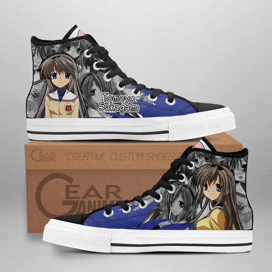 Tomoyo Sakagami High-Top Shoes Anime Custom