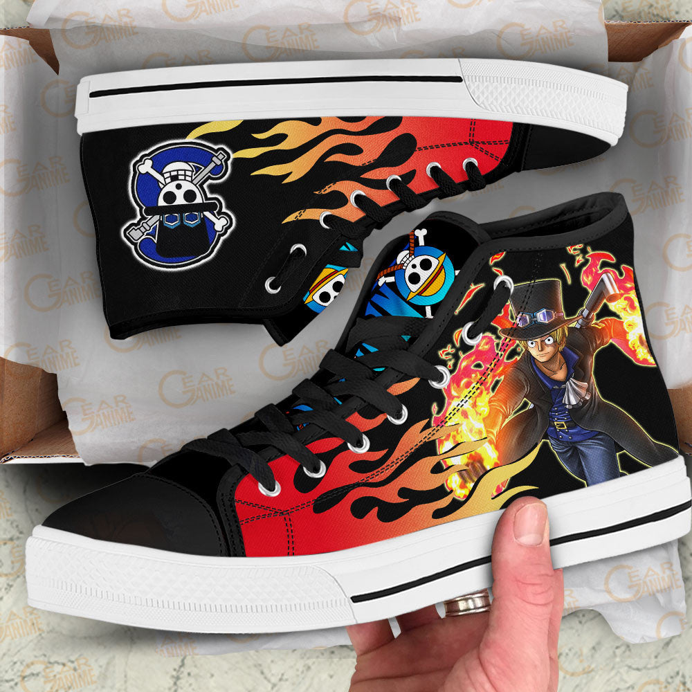 Sabo Classic High-Top Sneakers - Custom Anime Design
