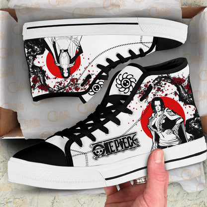 Boa Hancock Classic High-Top Sneakers - Custom Anime Design