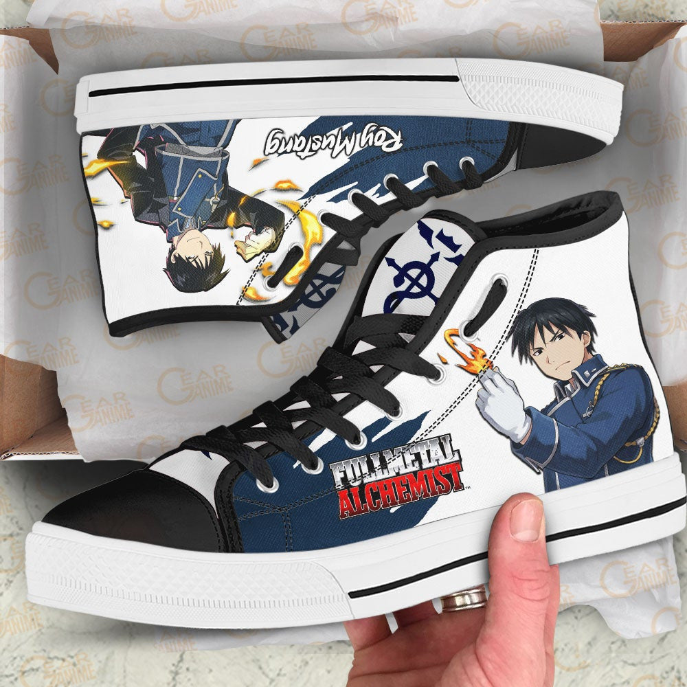Fullmetal Alchemist Roy Mustang High Top Shoes Custom Anime Sneakers - 2 - GearAnime