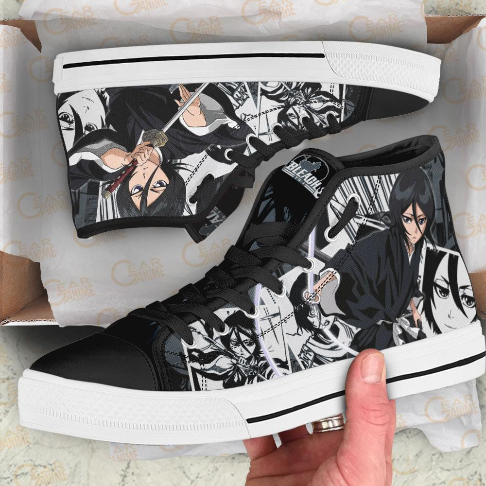 Rukia Kuchiki High Top Shoes Custom Bleach Anime Sneakers - 2 - GearAnime