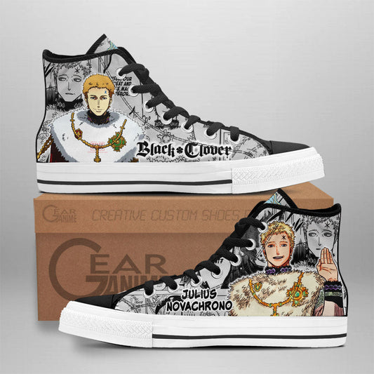 Julius Novachrono High Top Shoes Custom Black Clover Anime Sneakers - 1 - GearAnime