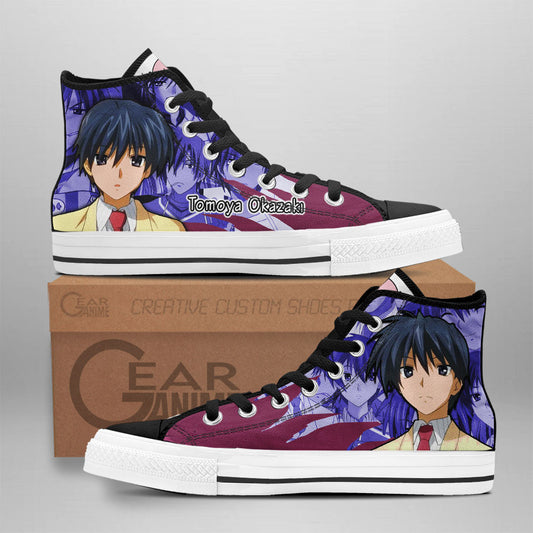 Tomoya Okazaki High-Top Shoes Anime Custom
