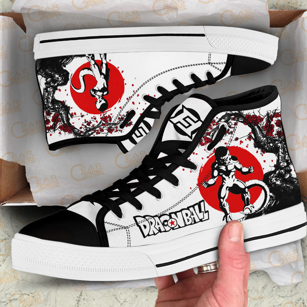 Frieza Classic High-Top Sneakers - Custom Anime Design