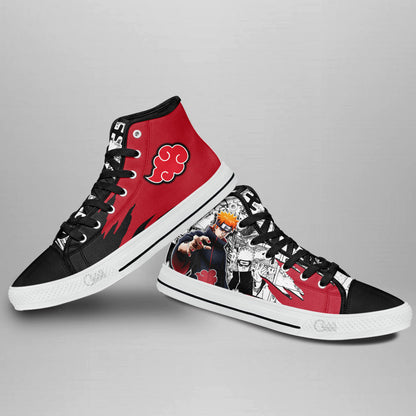 Pain High-Top Shoes Anime Custom