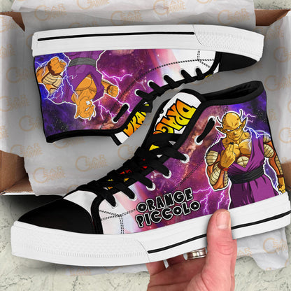Orange Piccolo High Top Shoes Dragon Ball Super Custom Anime Sneakers Gear Anime