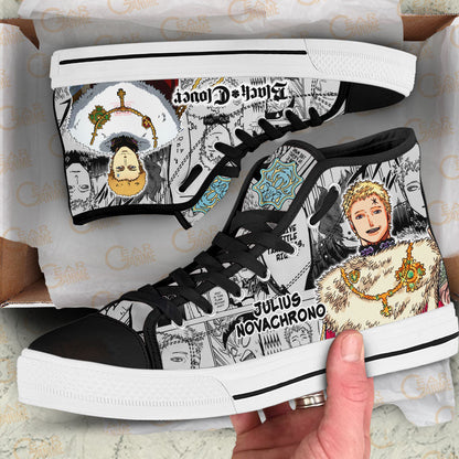 Julius Novachrono High Top Shoes Custom Black Clover Anime Sneakers - 2 - GearAnime