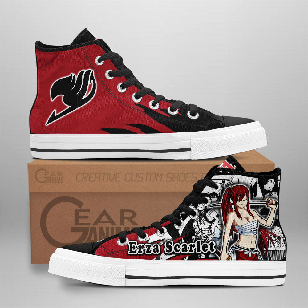 Erza Scarlet High-Top Shoes Anime Custom