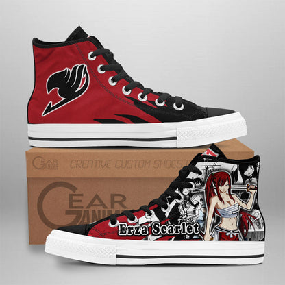 Erza Scarlet High-Top Shoes Anime Custom