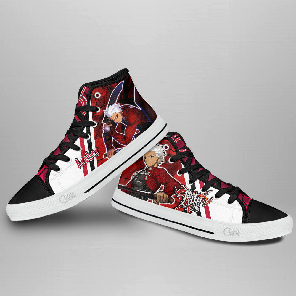 Archer Classic High-Top Sneakers - Custom Anime Design
