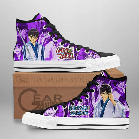 Shinpachi Shimura High Top Shoes Custom Gintama Anime Sneakers - 1 - GearAnime