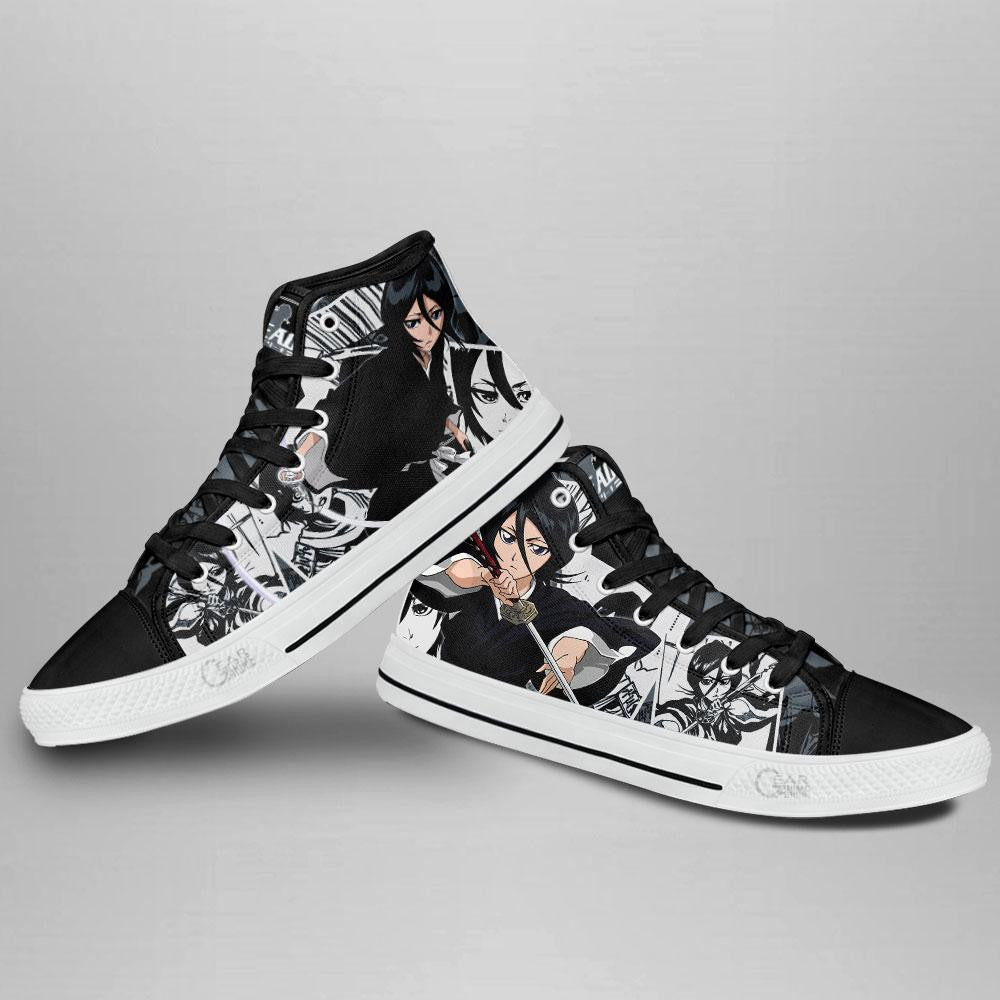 Rukia Kuchiki High Top Shoes Custom Bleach Anime Sneakers - 4 - GearAnime