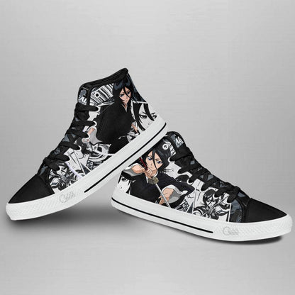 Rukia Kuchiki High Top Shoes Custom Bleach Anime Sneakers - 4 - GearAnime