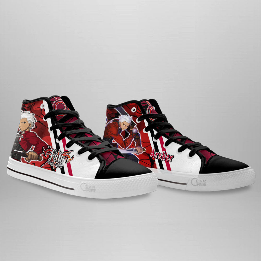 Archer Classic High-Top Sneakers - Custom Anime Design