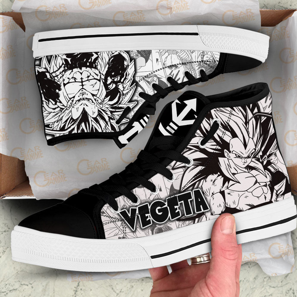 Vegeta Super Saiyan Classic High-Top Sneakers - Custom Anime Design