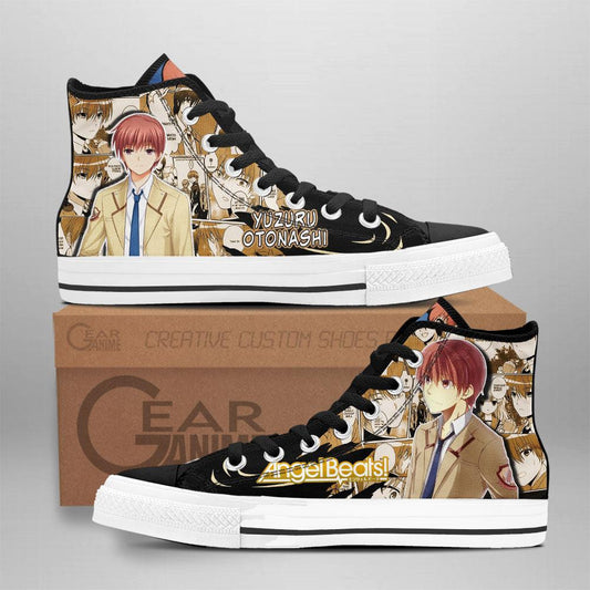 Angel Beats Yuzuru Otonashi High Top Shoes Custom Manga Anime Sneakers - 1 - GearAnime