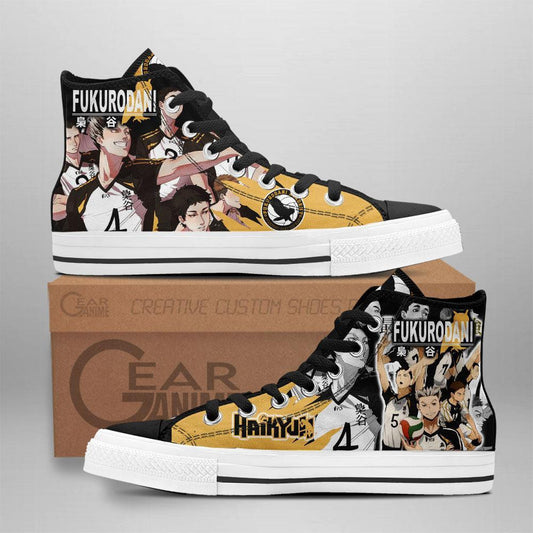 Fukurodani High Top Shoes Custom Manga Anime Haikyuu Sneakers - 1 - GearAnime