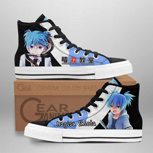 Nagisa Shiota High Top Shoes Custom Anime Sneakers - 1 - GearAnime