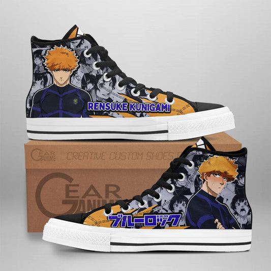 Rensuke Kunigami Anime Custom High Top Shoes NTT2712 Gear Anime