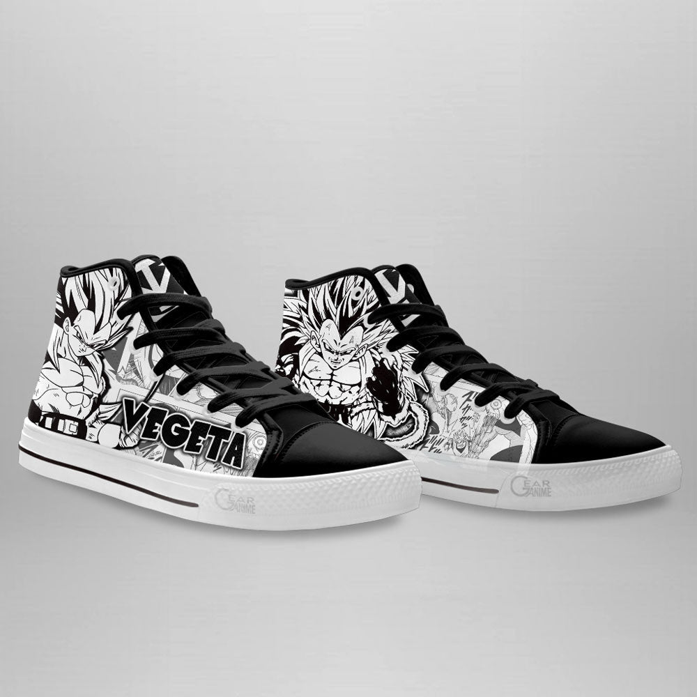 Vegeta Super Saiyan Classic High-Top Sneakers - Custom Anime Design
