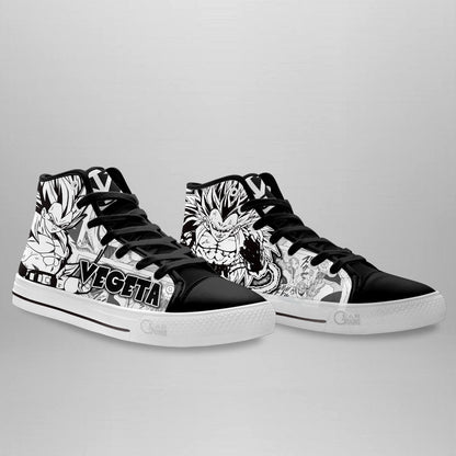 Vegeta Super Saiyan Classic High-Top Sneakers - Custom Anime Design