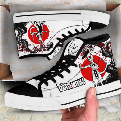 Beerus Classic High-Top Sneakers - Custom Anime Design