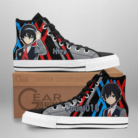 Hiro Code 016 Classic High-Top Sneakers - Custom Anime Design