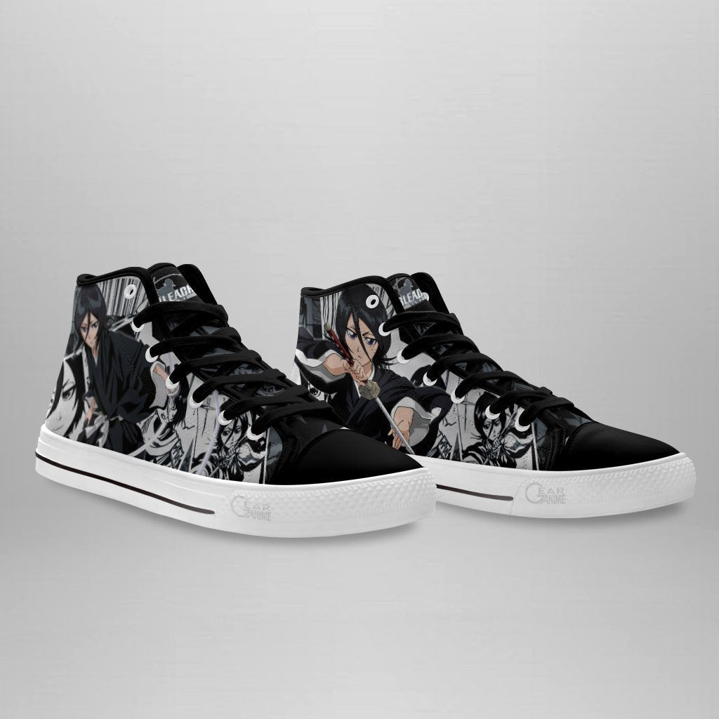 Rukia Kuchiki High Top Shoes Custom Bleach Anime Sneakers - 3 - GearAnime