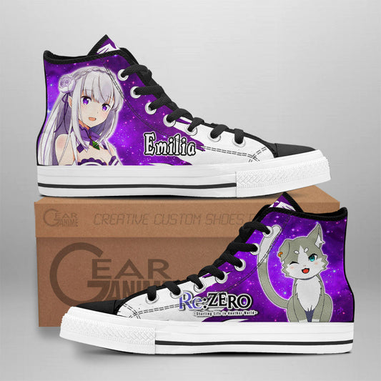 Emilia High-Top Shoes Anime Custom