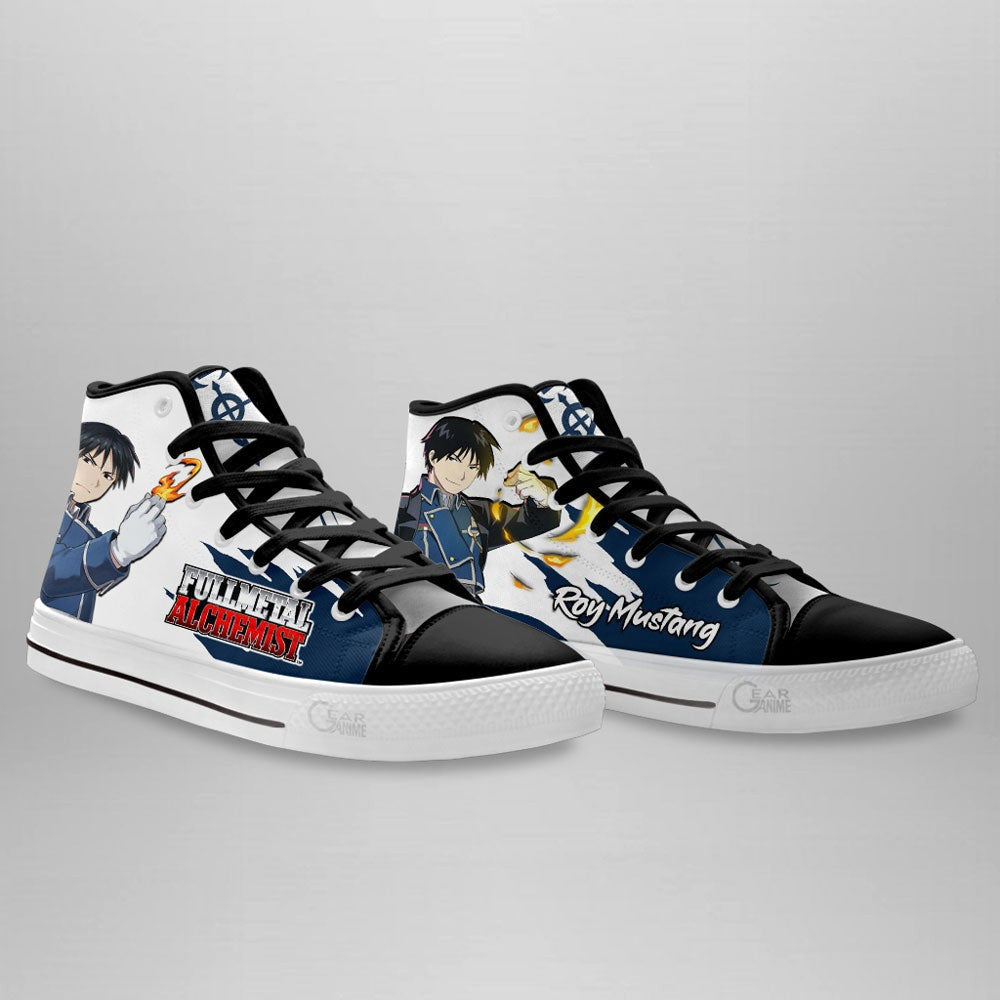 Fullmetal Alchemist Roy Mustang High Top Shoes Custom Anime Sneakers - 4 - GearAnime