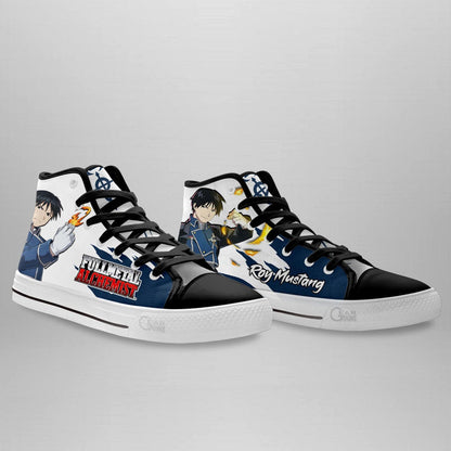 Fullmetal Alchemist Roy Mustang High Top Shoes Custom Anime Sneakers - 4 - GearAnime