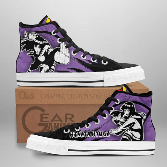 Hinata Hyuga Classic High-Top Sneakers - Custom Anime Design