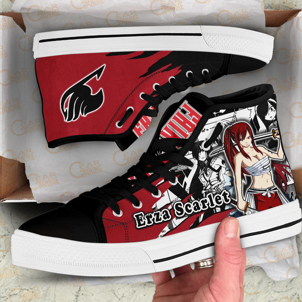 Erza Scarlet High-Top Shoes Anime Custom