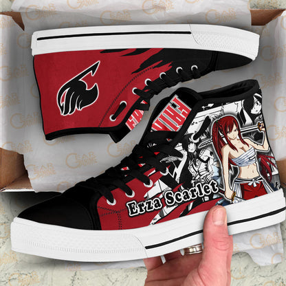 Erza Scarlet High-Top Shoes Anime Custom