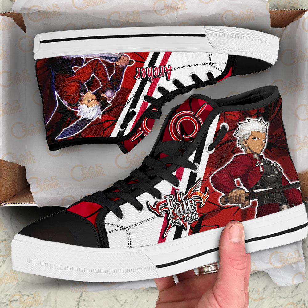 Archer Classic High-Top Sneakers - Custom Anime Design