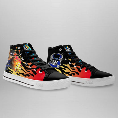 Sabo Classic High-Top Sneakers - Custom Anime Design